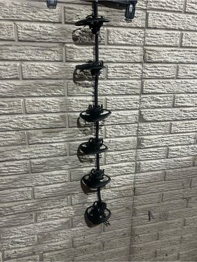 Black Hanging Cord Organizer with Multiple Clips for 6-12-18 Hats